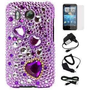  on Hard Bling Cover Case for HTC Inspire 4G AT&T Wireless Cell Phone 