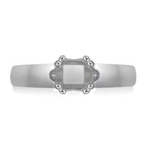  Double Prong Trellis Solitaire Diamond Ring in Platinum 
