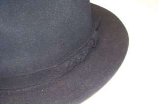 WH Barlesoni 6 7/8 Fur Felt Black Levine Hat Co.  