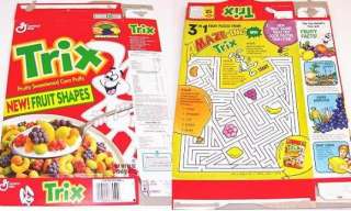 1991 Trix Cereal Box hh028  