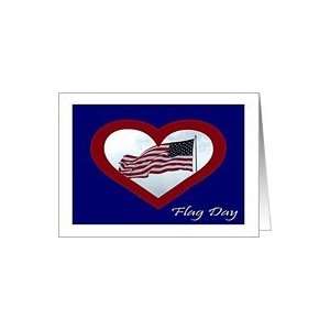  Flag Day, USA Flag in a Red Heart Card Health & Personal 