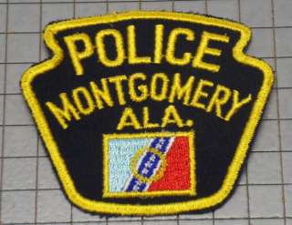 MONTGOMERY ALABAMA POLICE PATCH   VINTAGE  
