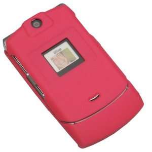  Motorola V3 RAZR Rubberized Pink Crystal Case   Includes 