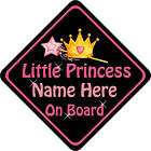 PRINCESS ON BOARD CAR SIGN MOBILITY SPECIAL NEEDS  