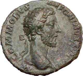 COMMODUS 183AD Quality Dupondius Authentic Ancient Genuine Roman Coin 