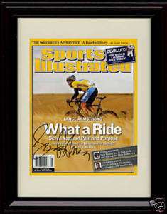 Framed Lance Armstrong Sports Illustrated Auto. Print  