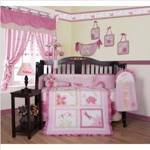   CRIB CF 2034 Boutique Girl Dragonfly 13 Piece Crib Bedding Set Baby