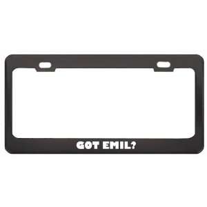  Got Emil? Girl Name Black Metal License Plate Frame Holder 