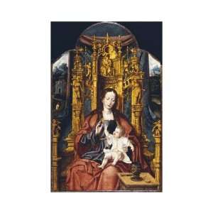  The Virgin and Child Enthroned by Joos Van Cleve. Size 10 