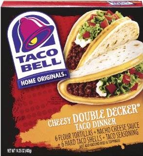 Taco Bell Home Originals Cheesy Double Decker Taco Dinner Kit, 14.25 