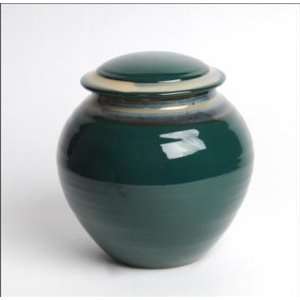    Tumbleweed Pottery 5525G Covered Vase   Green