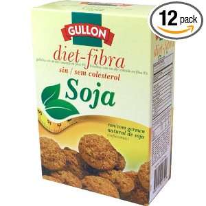 Gullon Diet Fibra Soya Cookies, 8.8 Ounce Boxes (Pack of 12)  