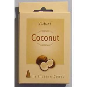  Coconut   15 Cones of Tulasi Incense