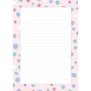  5 x 7 Note Sheets   Pink Carter Dot Note Sheets Baby
