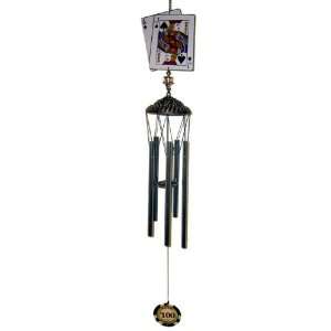   Jack Poker Cards Topped Tubular Wind Chime Patio, Lawn & Garden