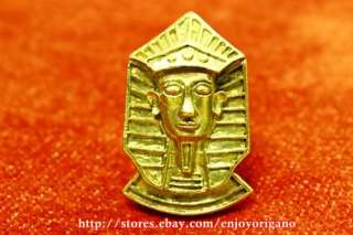 VTG  TUTANKHAMUN EGYPT PHAROAH BRASS GOLD RING sz 7  