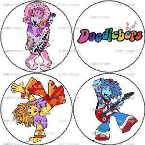  Set of 4 The Doodlebops Pinback Buttons 1.25 Pins 
