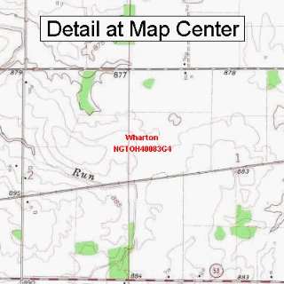  USGS Topographic Quadrangle Map   Wharton, Ohio (Folded 