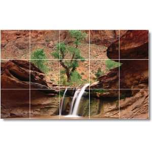 Waterfalls Picture Mural Tile W022  24x40 using (15) 8x8 tiles