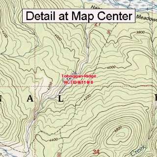  USGS Topographic Quadrangle Map   Toboggan Ridge, Idaho 