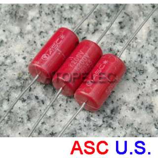 2pcs ASC U.S. Tin Film Bakelite Capacitors 0.1uF/200V  