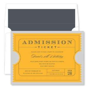     Invitations (Admission Ticket Bright Gold)