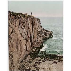  Reprint Sea Wall at Bald Head Cliff, York, Maine 1901 