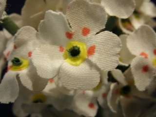 Vintage Millinery Flower Petite Organdy Lot NM5 White  