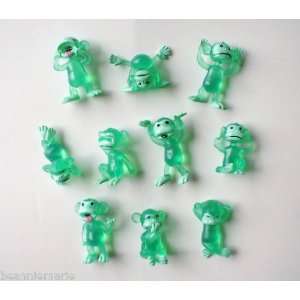  Green Funny Monkey Figures   Tiny Plastic Monkey Figures 