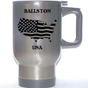  US Flag   Ballston, New York (NY) Stainless Steel Mug 