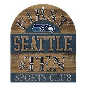  Seattle Seahawks Wood Club Sign 10x11 