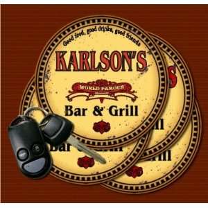  KARLSONS Family Name Bar & Grill Coasters Kitchen 