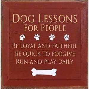  Dog Lessons For People Wall Plaque