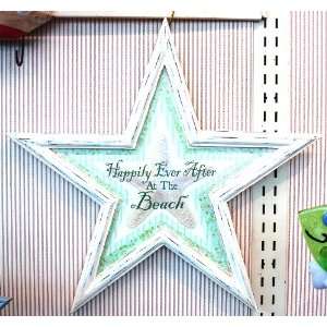   Happily Ever After Star Plaque Decorative Beach Wooden