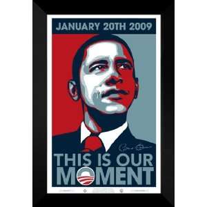  Barack Obama 27x40 FRAMED 2009 Inaugural Poster   2008 