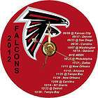 BRAND NEW 2012 Atlanta Falcons Football Schedule CD Clock