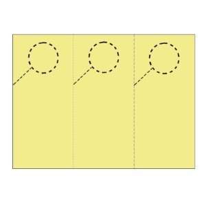 Door Hangers 3 Per Page   Perfed Circle   Wild Canary (250 sheets/750 