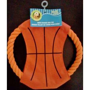   with Rope Handles ~ Basketball Design Tug O War Toy ~ Orange & Black