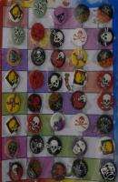 40 PUNK GOTHIC SKULL BADGES GOTH PIRATE COOL BAND FUNNY  