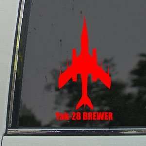  Yak 28 BREWER Red Decal Military Soldier Window Red 