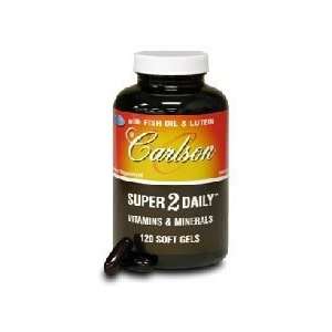  Carlson Super 2 Daily, 120 softgels (Pack of 2) Health 