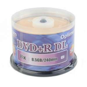Optimum DVD+R Dual Layer (DL) 8X Branded Gold Surface Double Layer DVD 