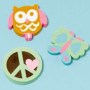    Lets Party By Amscan Hippie Chick Erasers Assorted 