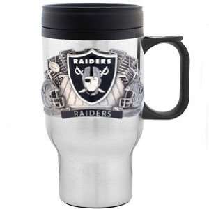  NFL Travel Mug   Pewter Emblem Raiders