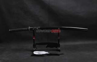Handmade carbon steel BLACK Japanese samurai SWORD sharp edge KNIVES 