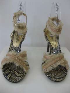 AUTHENTIC DOLCE GABBANA SNAKE PRINT SANDALS. SIZE 39.  