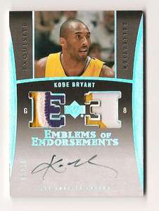   /05 Exquisite Kobe Bryant Emblems of Endorsements patch auto 5/10 1/1