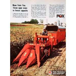  1968 Ad Fox Tractor Koehring Appleton Wisconsin Corn Unit 