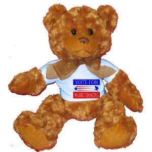  VOTE FOR MAMBO DANCING Plush Teddy Bear with BLUE T Shirt 
