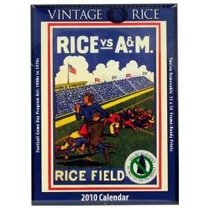  Rice Owls Vintage 2010 Football Program Calendar Sports 